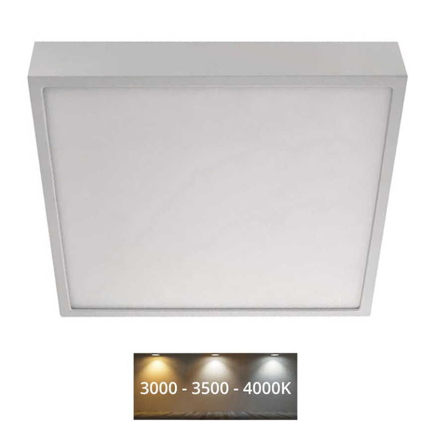 LED Stropné svietidlo NEXXO LED/28,5W/230V 3000/3500/4000K 30x30 cm biela