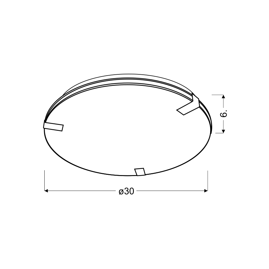 LED Stropné svietidlo NOBLE LED/9W/230V pr. 30 cm