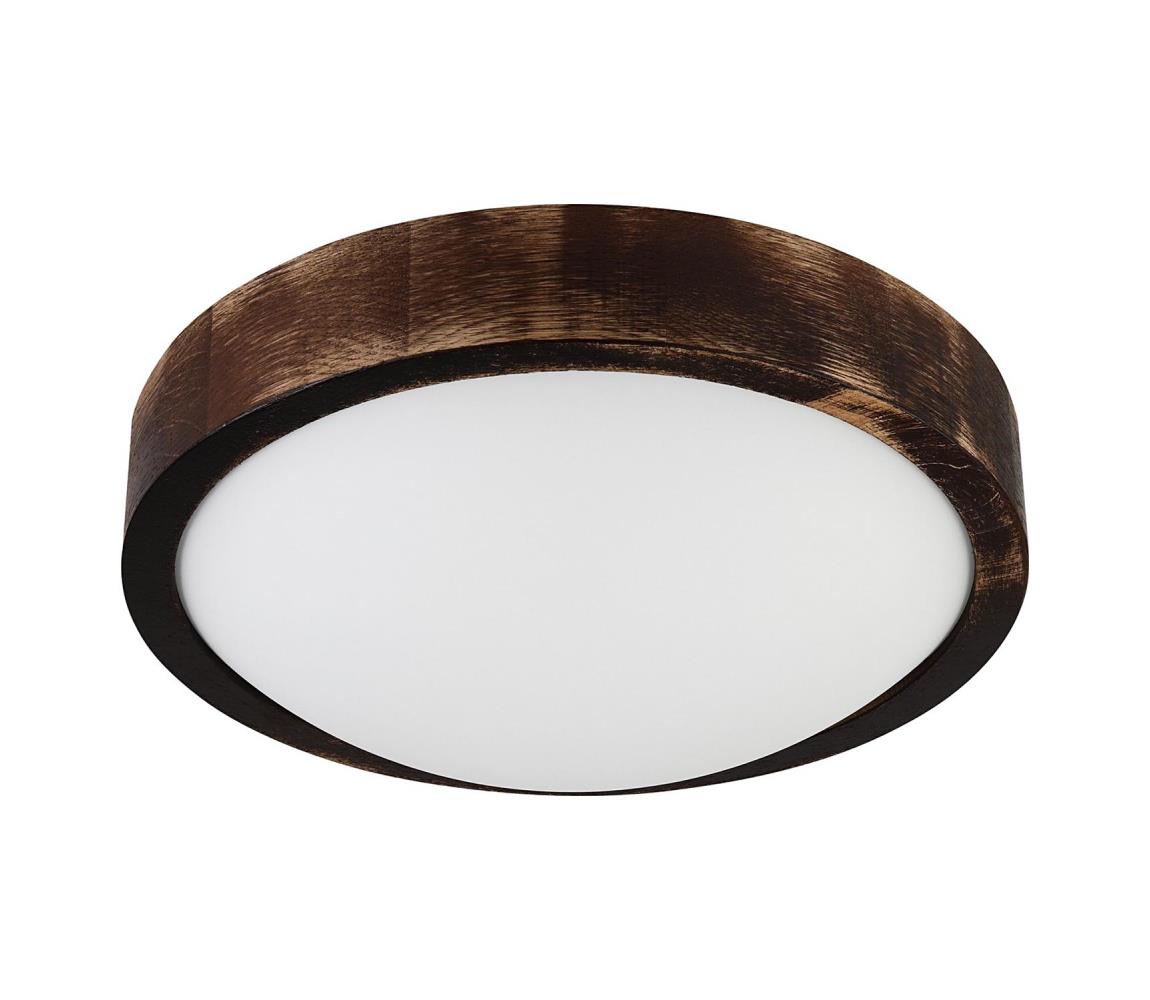 LED stropné svietidlo OAK SMOKY SLIM LED/20W/230V 4000K pr. 27 cm dub/tmavohnedá LD-PD-8.1/LED20/SMOKY
