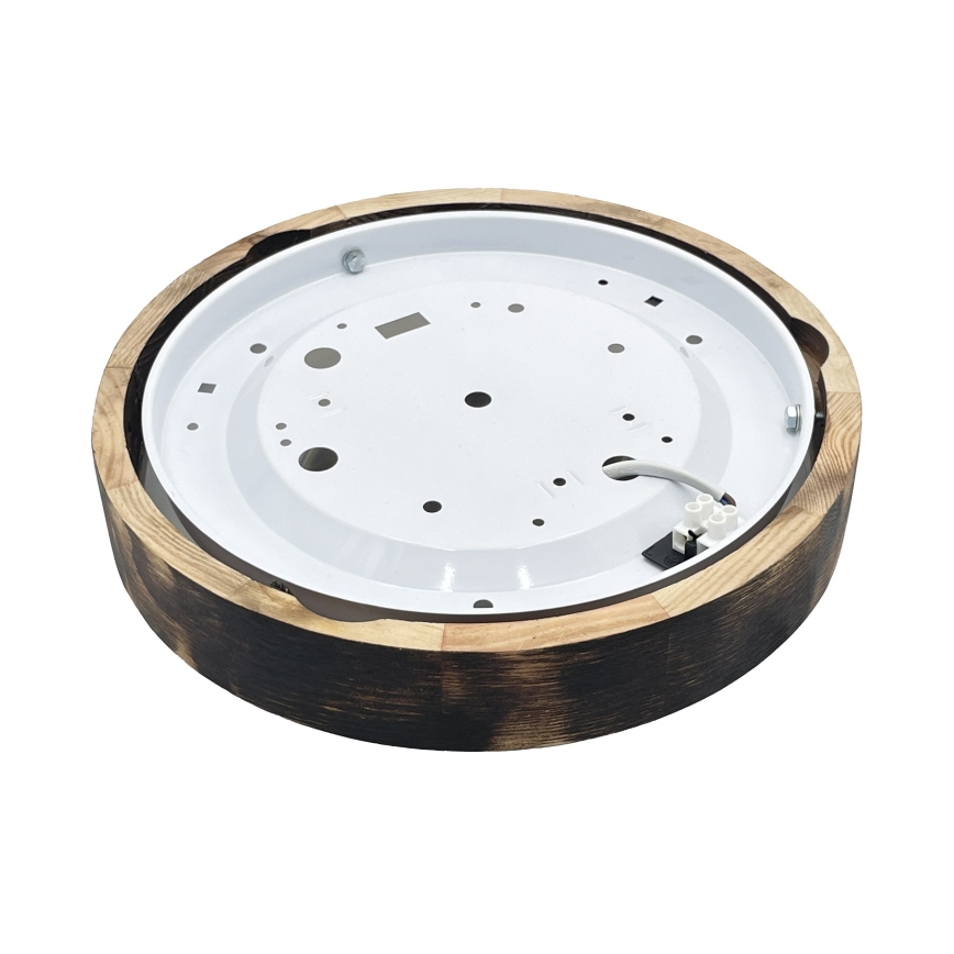 LED stropné svietidlo OAK SMOKY SLIM LED/20W/230V 4000K pr. 27 cm dub/tmavohnedá