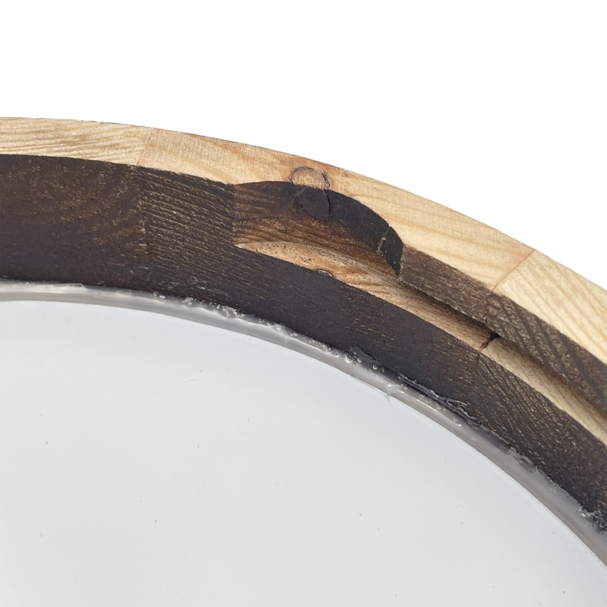 LED stropné svietidlo OAK SMOKY SLIM LED/20W/230V 4000K pr. 27 cm dub/tmavohnedá