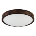 LED stropné svietidlo OAK SMOKY SLIM LED/36W/230V 4000K pr. 37 cm dub/tmavohnedá