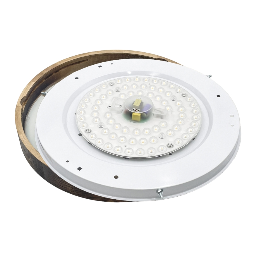 LED stropné svietidlo OAK SMOKY SLIM LED/36W/230V 4000K pr. 47 cm dub/tmavohnedá