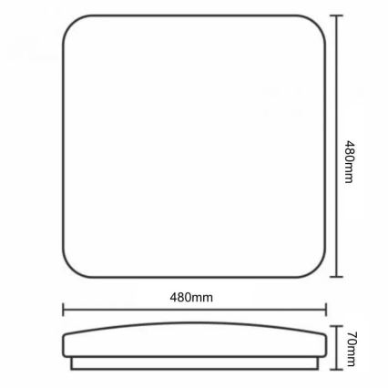 LED Stmievateľné stropné svietidlo OPAL LED/48W/230V 3000-6500K + diaľkové ovládanie