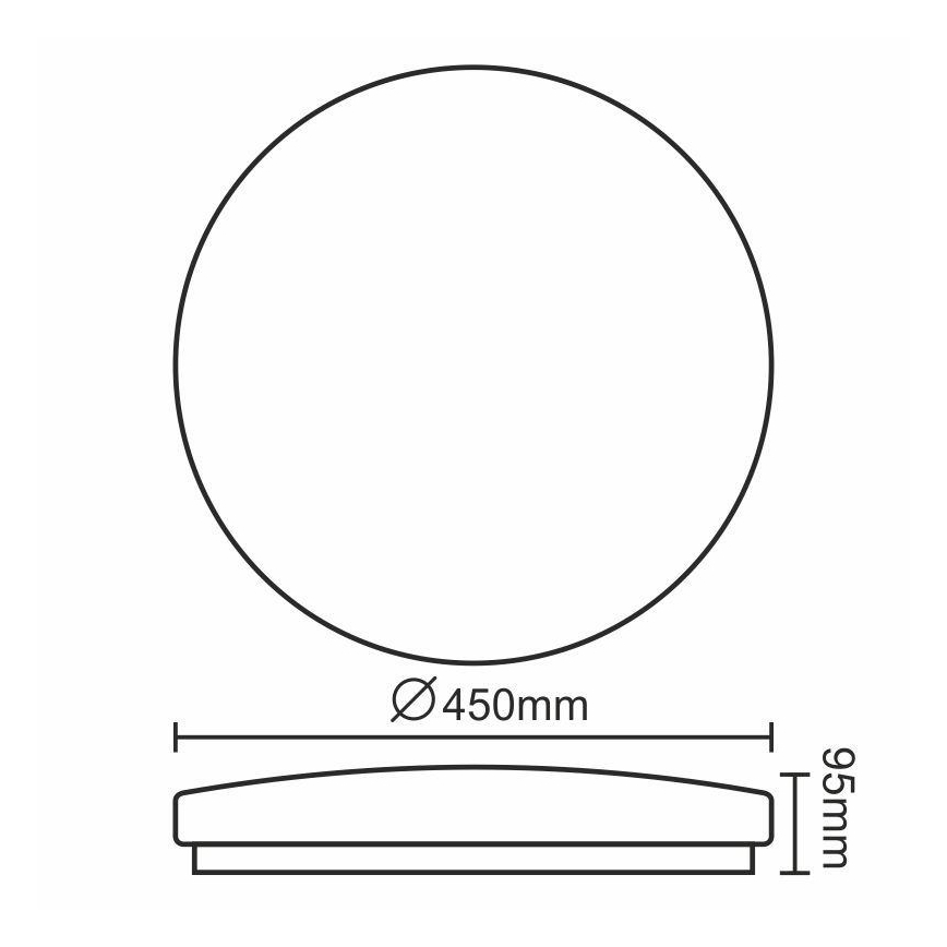 LED Stropné svietidlo OPAL LED/50W/176-264V
