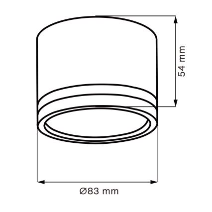 LED Stropné svietidlo PARIS 1xGX53/6W/230V čierna