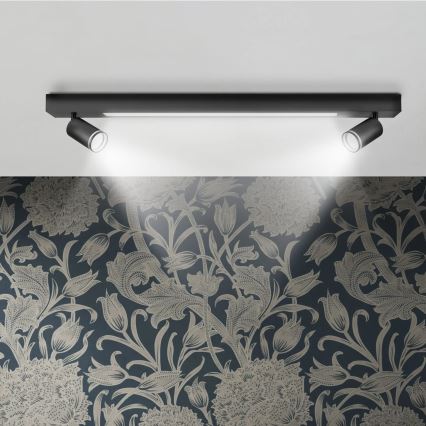 LED Stropné svietidlo PARIS LED/24W/230V + 2xGU10/10W čierna