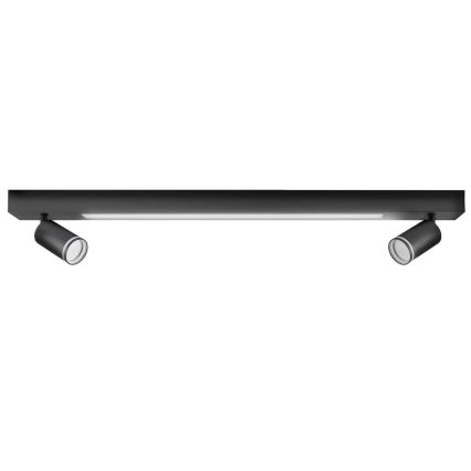 LED Stropné svietidlo PARIS LED/24W/230V + 2xGU10/10W čierna