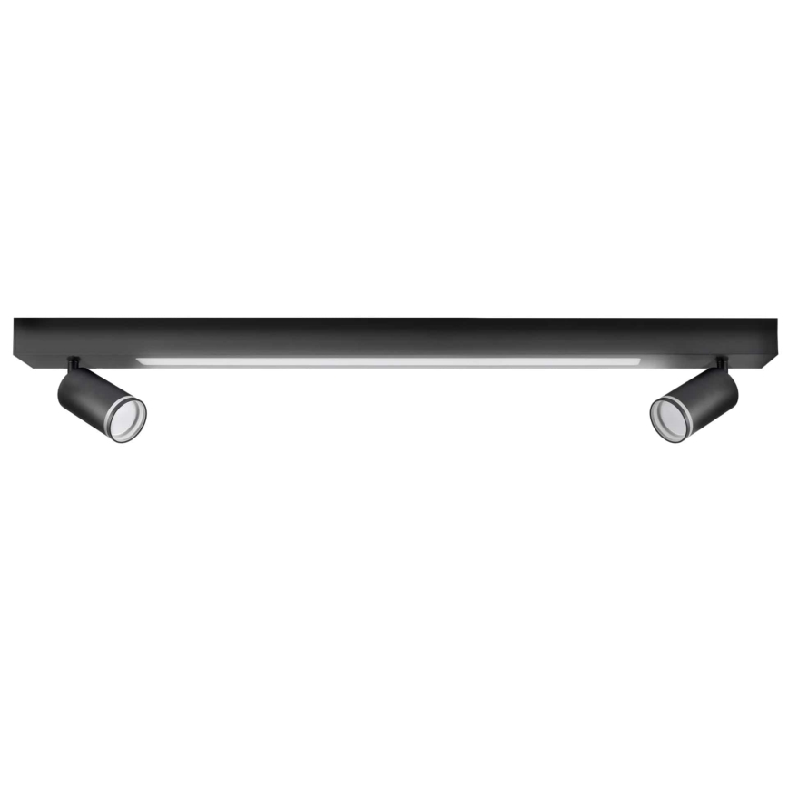 LED Stropné svietidlo PARIS LED/24W/230V + 2xGU10/10W čierna