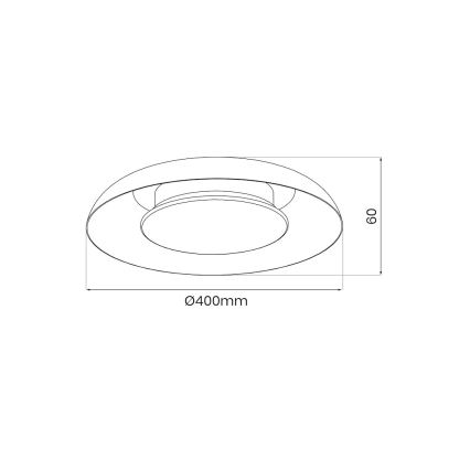 LED stropné svietidlo PIATTINO LED/30W/230V 3000/4000/6000K pr. 40 cm čierne