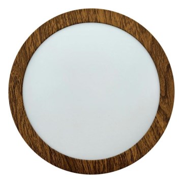 LED Stropné svietidlo RING LED/12W/230V 4200K pr. 16 cm hnedá