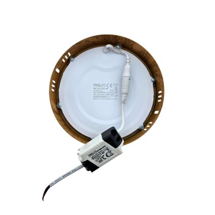 LED Stropné svietidlo RING LED/12W/230V 4200K pr. 16 cm hnedá