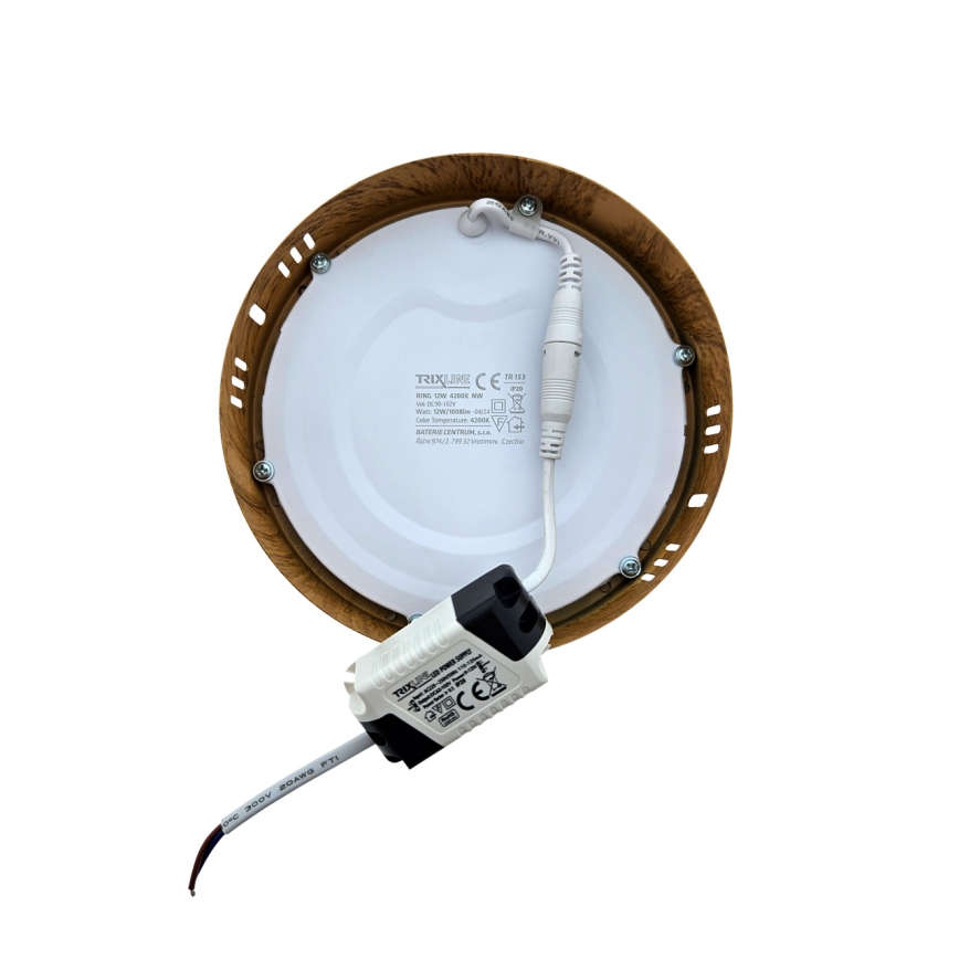 LED Stropné svietidlo RING LED/12W/230V 4200K pr. 16 cm hnedá