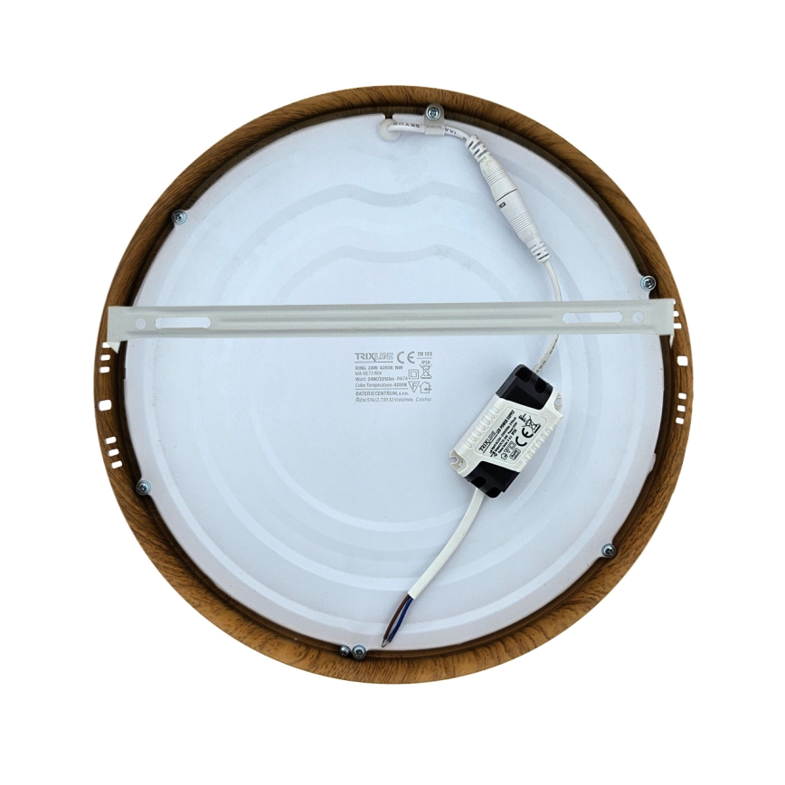 LED Stropné svietidlo RING LED/24W/230V 4200K pr. 28,5 cm hnedá