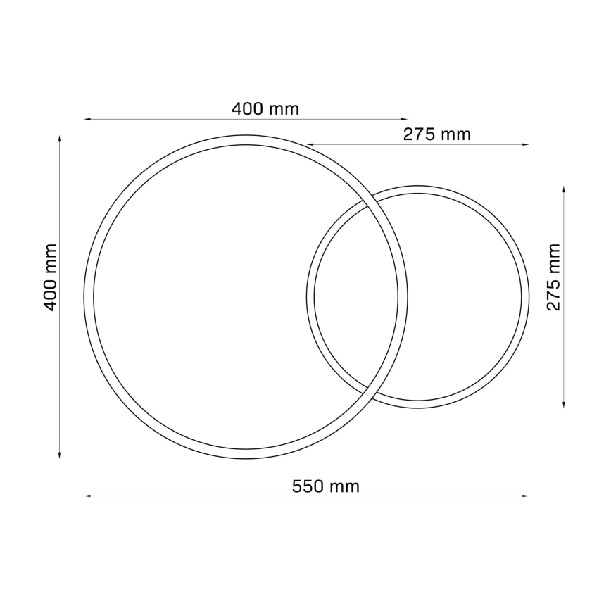 LED Stropné svietidlo ROMAN LED/33W/230V 4000K čierna