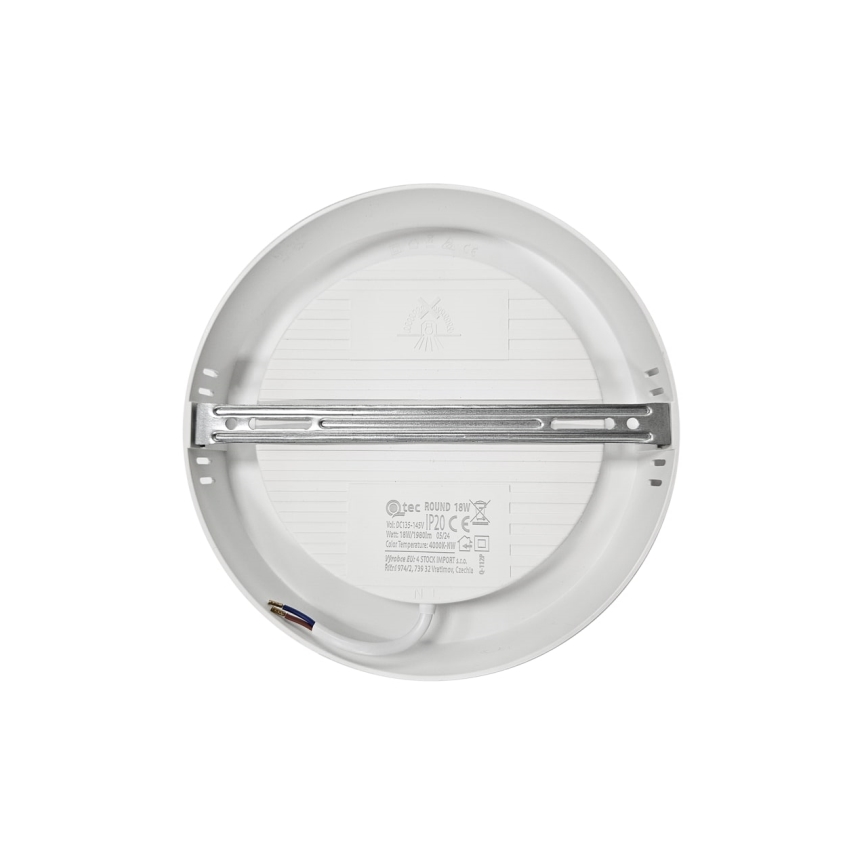 LED Stropné svietidlo ROUND LED/18W/230V 4000K pr. 21,5 cm biela