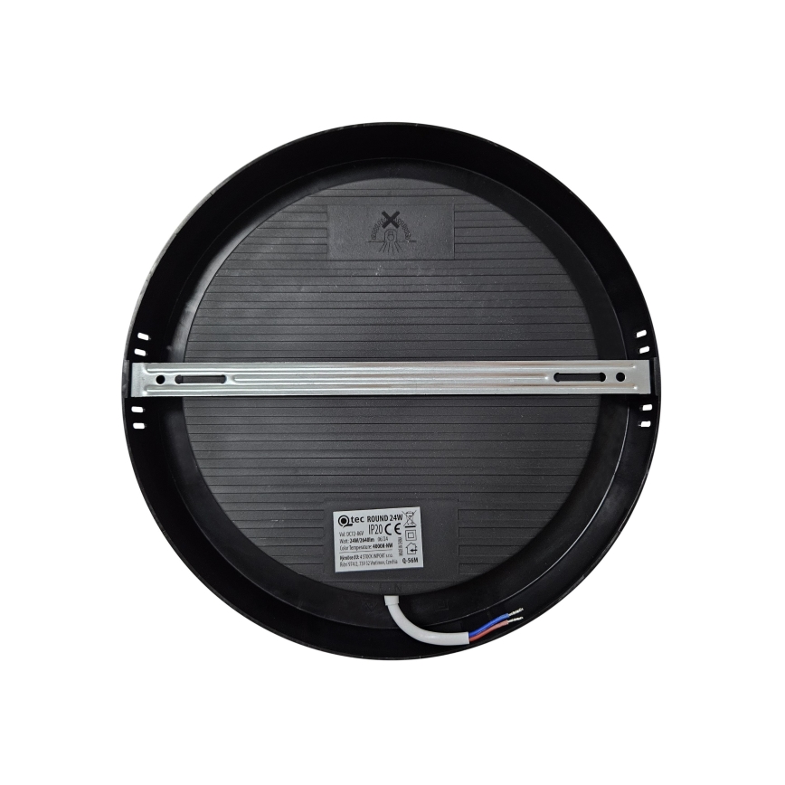 LED Stropné svietidlo ROUND LED/24W/230V 4000K pr. 28,8 cm čierna
