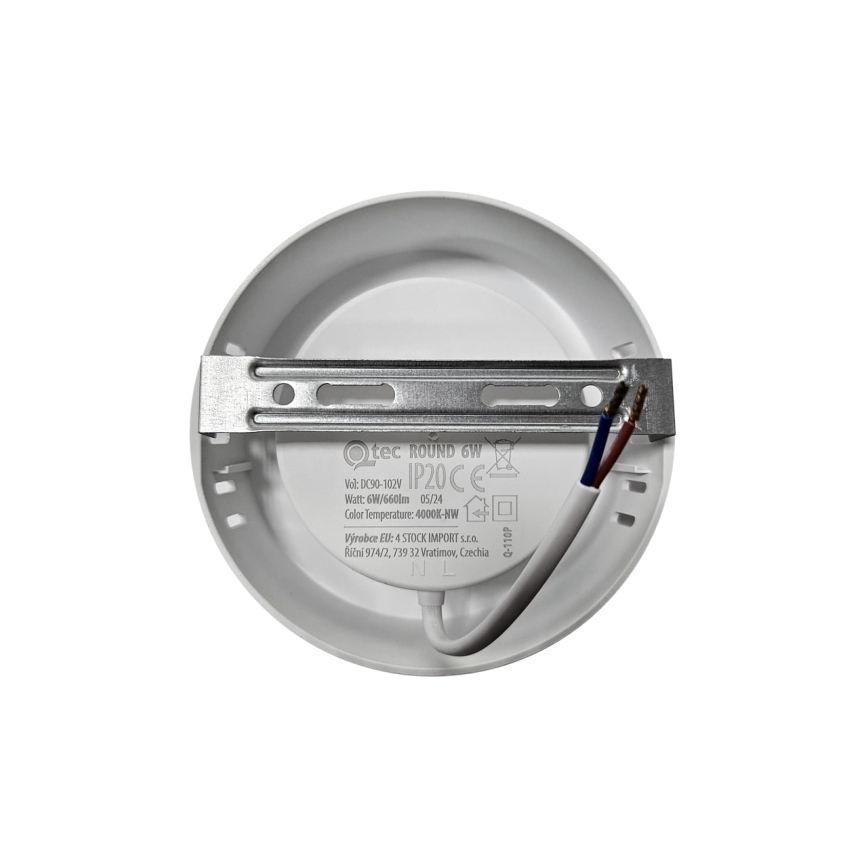 LED Stropné svietidlo ROUND LED/6W/230V 4000K pr. 12,1 cm biela
