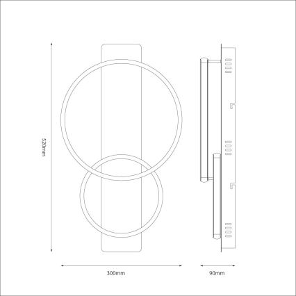 LED stropné svietidlo ROWENA LED/14W/230V čierna/hnedá