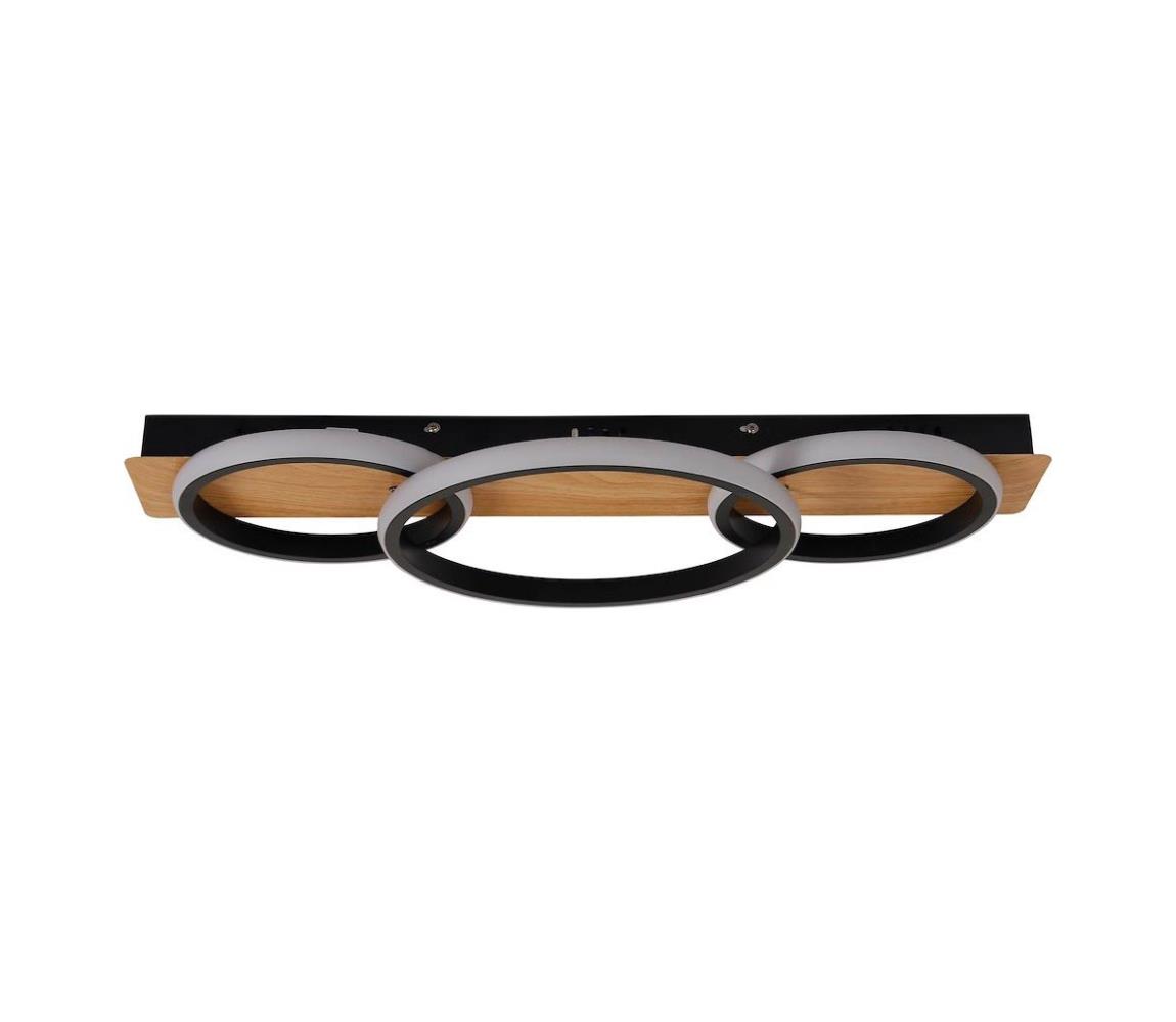 LED Stropné svietidlo ROWENA LED/18W/230V čierna/hnedá ML2060