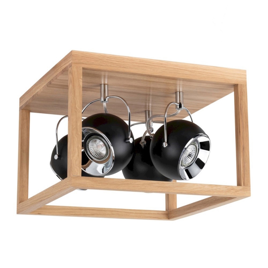 LED Stropné svietidlo ROY 4xGU10/5W/230V matný dub