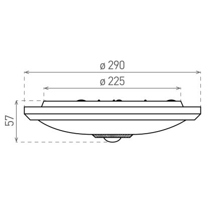 LED stropné svietidlo s pohybovým a súmrakovým senzorom LED/12W/230V pr. 29 cm biela