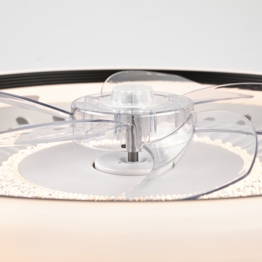 LED Stmievateľné stropné svietidlo s ventilátorom GEMMA LED/37W/230V biela + diaľkové ovládanie