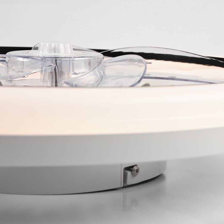 LED Stmievateľné stropné svietidlo s ventilátorom GEMMA LED/37W/230V biela + diaľkové ovládanie