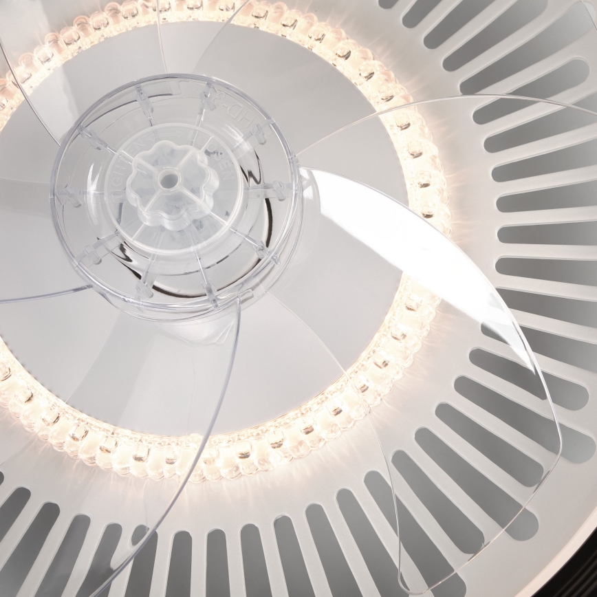 LED Stmievateľné stropné svietidlo s ventilátorom GEMMA LED/37W/230V biela + diaľkové ovládanie