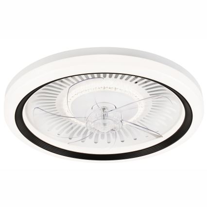 LED Stmievateľné stropné svietidlo s ventilátorom GEMMA LED/37W/230V biela + diaľkové ovládanie