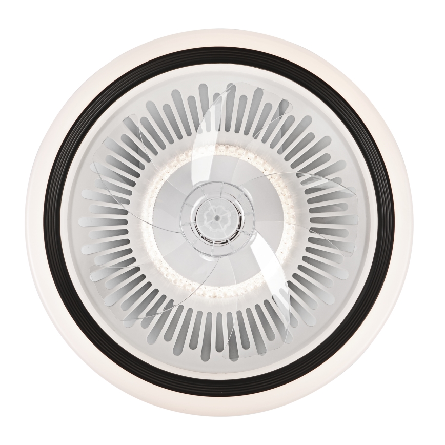 LED Stmievateľné stropné svietidlo s ventilátorom GEMMA LED/37W/230V biela + diaľkové ovládanie