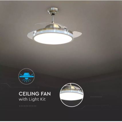 LED Stropné svietidlo s ventilátorom LED/30W/230V 3000/4000/6400K + diaľkové ovládanie