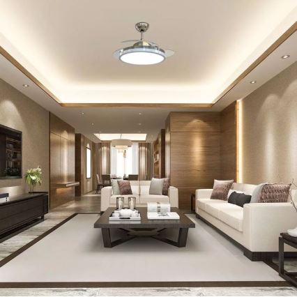 LED Stropné svietidlo s ventilátorom LED/30W/230V 3000/4000/6400K + diaľkové ovládanie