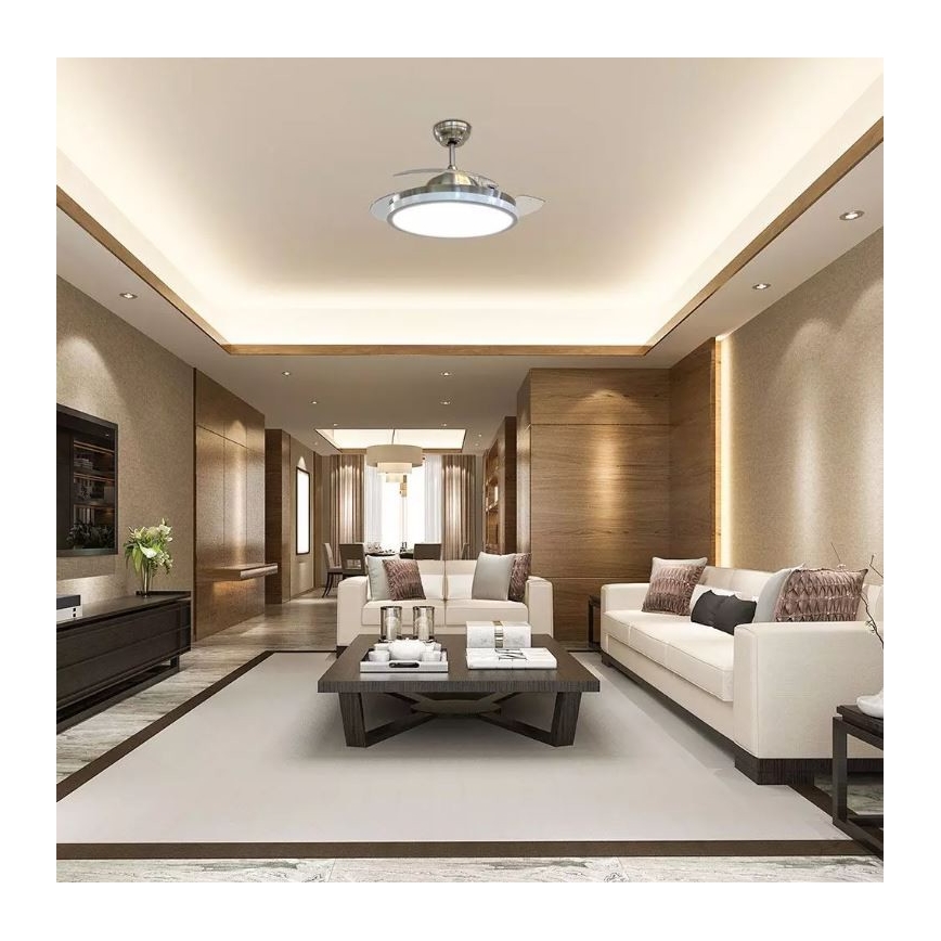 LED Stropné svietidlo s ventilátorom LED/30W/230V 3000/4000/6400K + diaľkové ovládanie