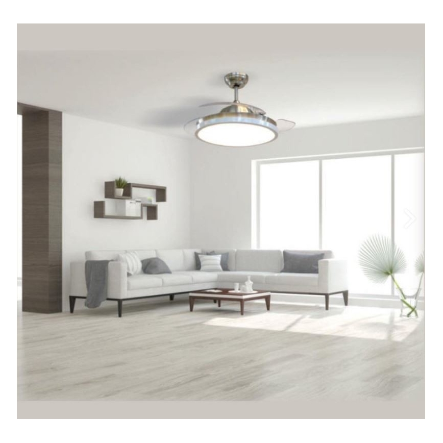 LED Stropné svietidlo s ventilátorom LED/30W/230V 3000/4000/6400K + diaľkové ovládanie