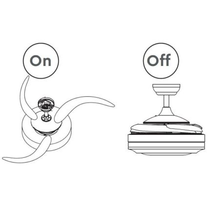 LED Stropné svietidlo s ventilátorom LED/30W/230V 3000/4000/6400K + diaľkové ovládanie