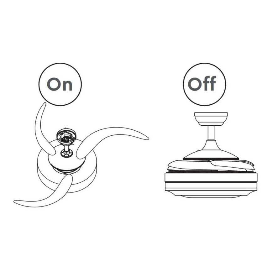 LED Stropné svietidlo s ventilátorom LED/30W/230V 3000/4000/6400K + diaľkové ovládanie