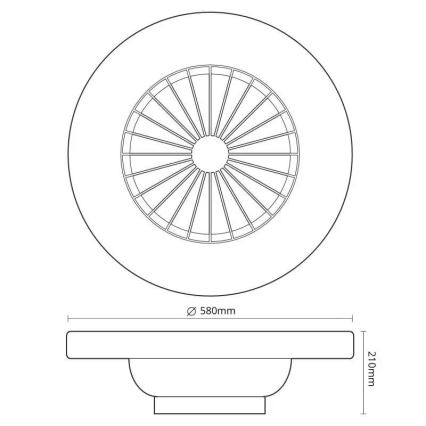 LED Stmievateľné stropné svietidlo s ventilátorom OPAL LED/72W/230V 3000-6500K + diaľkové ovládanie