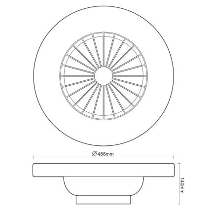 LED Stmievateľné stropné svietidlo s ventilátorom STAR LED/48W/230V 3000-6500K + diaľkové ovládanie