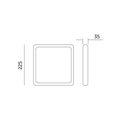 LED Stropné svietidlo SIGARO SQUARE LED/18W/230V 4000K IP40