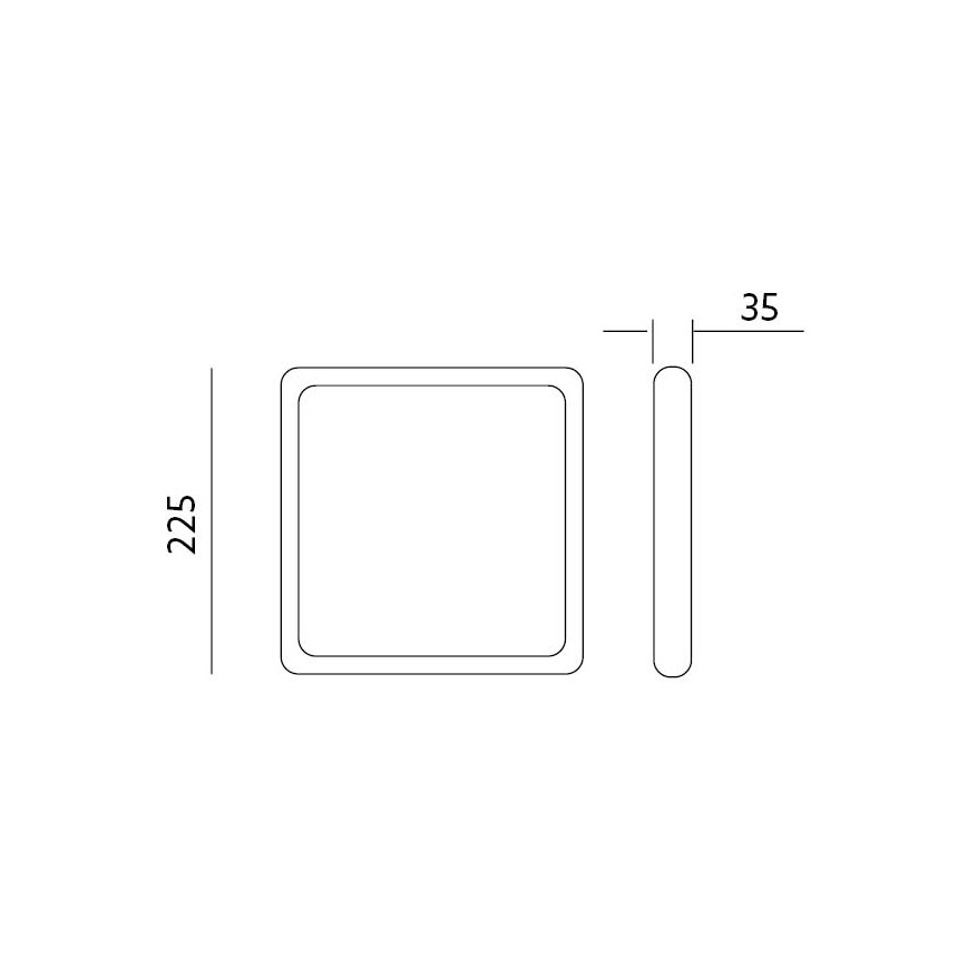 LED Stropné svietidlo SIGARO SQUARE LED/24W/230V 4000K IP40