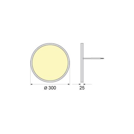 LED stropné svietidlo SIMEN LED/24W/230V 4000K IP40 pr. 30 cm biele UGR19