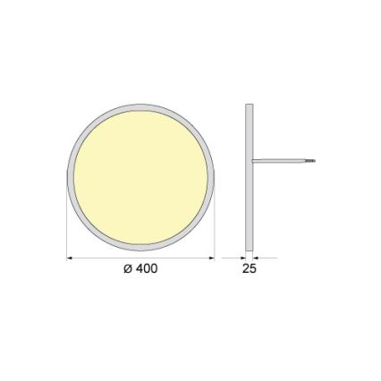 LED Stropné svietidlo SIMEN LED/32W/230V 4000K IP40 pr. 40 cm biele UGR19