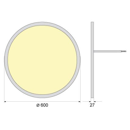 LED stropné svietidlo SIMEN LED/50W/230V 4000K IP40 priemer 60 cm biele UGR19