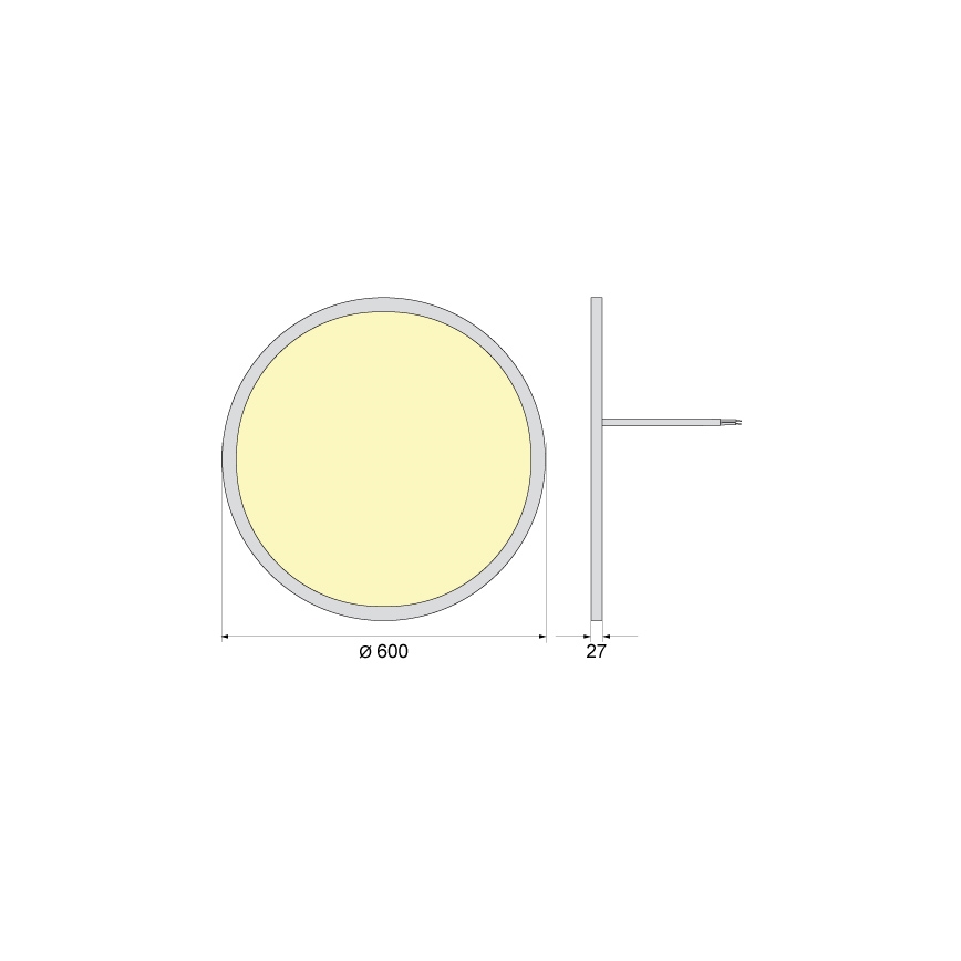 LED stropné svietidlo SIMEN LED/50W/230V 4000K IP40 priemer 60 cm biele UGR19