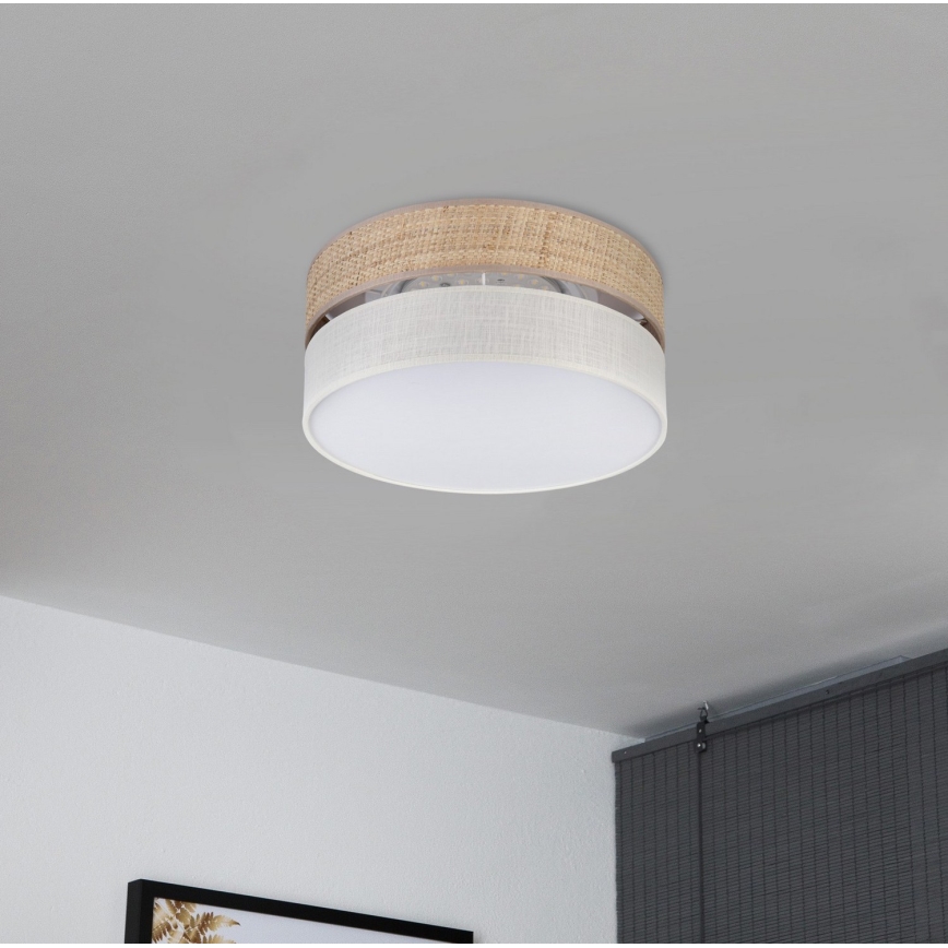 LED stropné svietidlo SIRJA BOHO LED/20W/230V 4000K pr. 35 cm béžová/biela