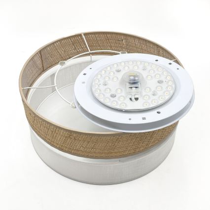 LED stropné svietidlo SIRJA BOHO LED/20W/230V 4000K pr. 35 cm béžová/biela