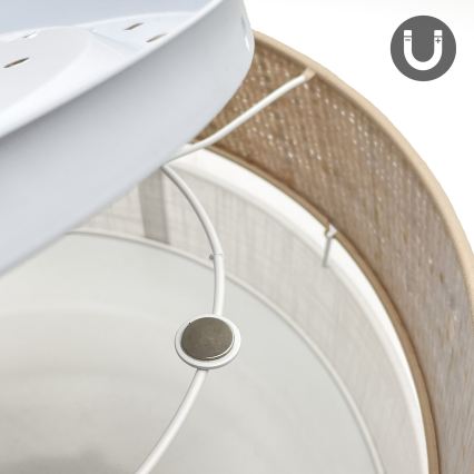 LED stropné svietidlo SIRJA BOHO LED/20W/230V 4000K pr. 35 cm béžová/biela