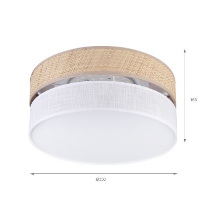 LED stropné svietidlo SIRJA BOHO LED/20W/230V 4000K pr. 35 cm béžová/biela