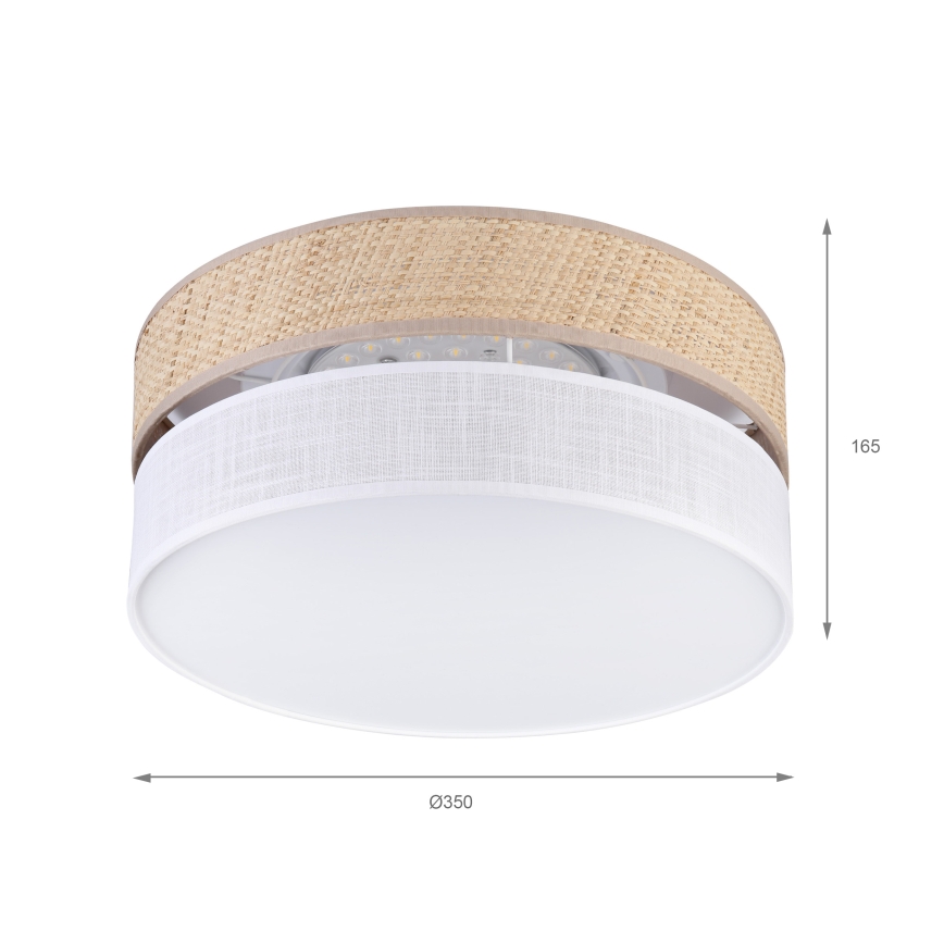 LED stropné svietidlo SIRJA BOHO LED/20W/230V 4000K pr. 35 cm béžová/biela